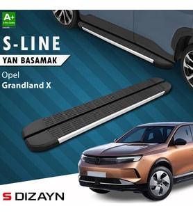 S-Dizayn Opel Grandland 2 Hybrid Benzinli S-Line Aluminyum Yan Basamak 193 Cm 2024 Üzeri A+ Kalite
