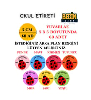 ÖĞRENCİ OKUL DEFTER KİTAP ETİKETİ İSİME ÖZEL YAPIŞKANLI ETİKET UĞUR 001018