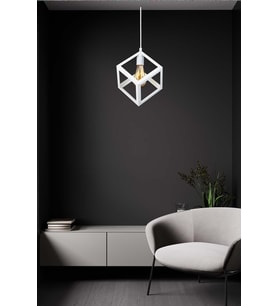 Rustik Retro Geometrik Sarkıt Metal Küp Avize, Şık ve Modern Dekorasyon için