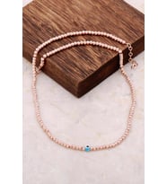 Dorika Rose 925 Ayar Gümüş Nazar Boncuklu Kolye 6854