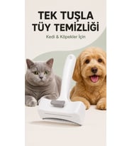 Basmalı Metal Uçlu Evcil Hayvan Kedi Köpek Tüy Toplama Tarağı