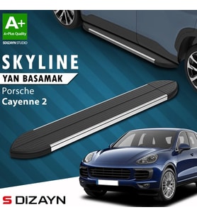 S-Dizayn Porsche Cayenne 2 Skyline Krom Yan Basamak 193 Cm 2011-2017 A+ Kalite