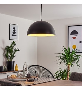 RİOLİGHT RETRO TEKLİ METAL SARKIT AVİZE ÇAP: 30CM (Siyah)