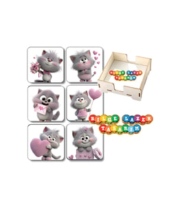 BİLGE tasarım sevgiliye Ahşap Bardak Altlığı - 6 lı set Set AHŞAP ÖZEL TASARIM KUTULU