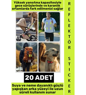 #Relfektör Kendinden Yapışkanlı Suya Toza Dayanıklı Motosiklet Bisiklet Kask Araç Tamponu Bebek Arab