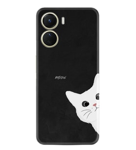 Vivo Y16 Kılıf Resimli Desenli Silikon Platinium Series Çılgın Kedi 1895