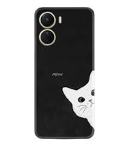 Vivo Y16 Kılıf Resimli Desenli Silikon Platinium Series Çılgın Kedi 1895