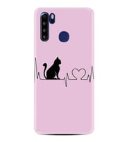 Reeder P13 Blue Max Kılıf Desenli Silikon Pink Cat Heart