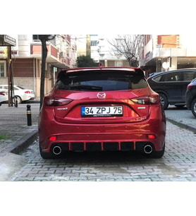 Mazda 3 Uyumlu Hatchback Spoiler (Fiber)