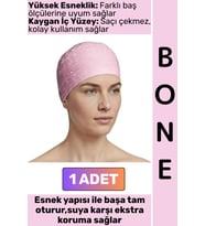 #Bone Konforlu Esnek Yumuşak Havuz Deniz Yüzme Kaygan İç Yüzey Çok Şık Kulağa Su Geçirmez Saç Bonesi
