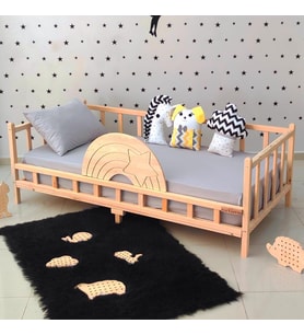 Markaawm Ahşap Çocuk Yatak Montessori Karyola 90X190 (Karışık)