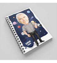 Astronomi Meraklısı Karikatürlü Defter