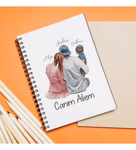 Canım Ailem Tasarımlı Defter Kişiye Özel