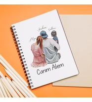 Canım Ailem Tasarımlı Defter Kişiye Özel