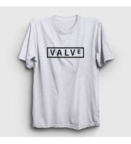 Presmono Unisex Beyaz Logo Valve Oyun Dota Half Life T-Shirt 436663tt (Beyaz)