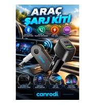 Bluetooth AUX Adaptörü ve 38W PD Type-C USB Araç Şarj Cihazı – 2’li Set