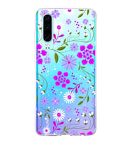 Huawei P30 Uyumlu Kapak Flowers Tasarımlı Şeffaf Silikon Kılıf