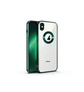 Oppo A16 Kılıf Logo Yeri Açık Kamera Lens Korumalı Renkli Kenarlı Şeffaf Silikon (Siyah)