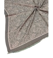 Ebruli Kışlık Desenli Eşarp 95x95 cm (Yeşil)