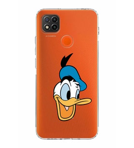 Xiaomi Redmi 10A  Kamera Korumalı Kapak Donald Duck Tasarımlı Şeffaf  Kılıf