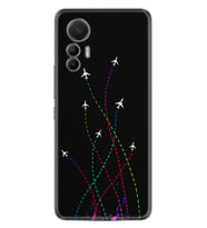 Xiaomi 12 Lite Kılıf Silikon Desen Özel Seri Line Planet 1736