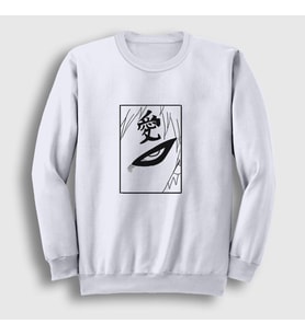 Presmono Unisex Beyaz Gaara Anime Naruto Sweatshirt 317701tt
