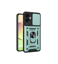 Durukar® Samsung Galaxy A06 Kılıf Pars Lens Yüzüklü Silikon - Yeşil