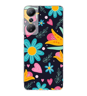 PrintiFy İnfinix Hot 20 ile Uyumlu Retro Color 1  Kamera Korumalı Şeffaf  Kılıf