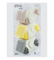 Civil Baby Bebek 3'lü Çorap Set 0-6 Ay Bej (Krem)