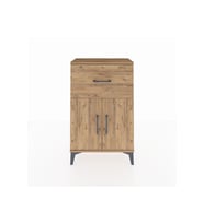 Arges Komodin Tek Raflı Tek Çekmeceli 2 Kapaklı 60x30x96 Çam-Çam