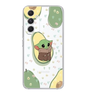 Samsung Galaxy A54 Uyumlu Baby Yoda Desenli Şeffaf Telefon Kılıfı