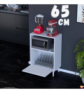 Eliusta Lara 65 cm Çok Amaçlı Mikrodalga Dolabı Alttan Kapaklı Fırınlık Kiler Ekmeklik 65x87x32
