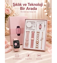 Kadınlar İçin Dokunmatik Ekran Akıllı Saat Ve Kablosuz Bluetooth Kulaklık Anc Özelliği