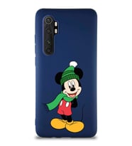 Xiaomi Mi Note 10 Lite Soft Premier Kapak Mickey Mouse-G Tasarımlı Silikon Kılıf - Lacivert (Şeffaf)