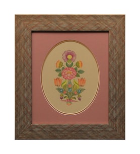 e38 EL İŞÇİLİĞİ BUKET TEZHİP TABLO (REPRODÜKSİYON) 45 * 40 cm - 3174