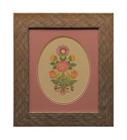 e38 EL İŞÇİLİĞİ BUKET TEZHİP TABLO (REPRODÜKSİYON) 45 * 40 cm - 3174