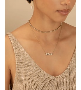 Kişiye Özel Bride Kolye 925K Gümüş (Gold)