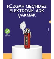 Usb Şarjlı Rüzgar Geçirmez Elektrikli Çakmak El Fenerli