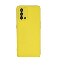 Oppo A74 4G Kılıf Nano içi Kadife Silikon - Sarı