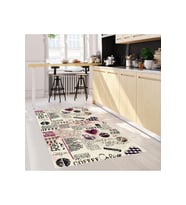 Rovigo Home Dijital Baskı Yıkanabilir Kaymaz Taban Mutfak Halısı RVG2079 (Bej)