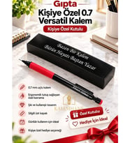 Kalemhane Gıpta Kişiye Özel 0.7 mm Versatil Kalem – Silgili, Ergonomik, Özel Kutulu
