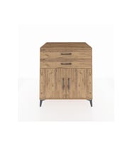 Kronos Şifonyer Tek Raflı 2 Çekmeceli 2 Kapaklı 88x59x96 Çam-Çam