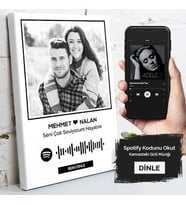 Sevgiliye Özel Spotify Ses İzi Kanvas Tablo Hediye