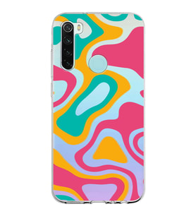 Xiaomi Redmi Note 8 Uyumlu Kapak Renkli Desen Tasarımlı Şeffaf Silikon Kılıf