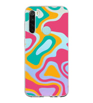 Xiaomi Redmi Note 8 Uyumlu Kapak Renkli Desen Tasarımlı Şeffaf Silikon Kılıf