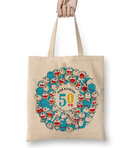 Happy 50th Anniversary Doraemon Bez Çanta Uzun Saplı