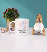 Modelist Kupa Bardak ve Ahşap Anahtarlık Hediye Seti