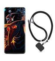 Xiaomi Mi 13 Lite Kılıf Silikon Boyun Askılı İpli Desenli Silikon Karga 1616