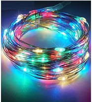 Ev Balkon Ve Parti İçin 3 Metre Pilli Renkli  Peri Led Yılbaşı Süsü Işık (Çok Renkli)