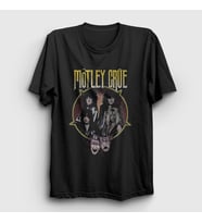 Presmono Unisex Siyah Band Mötley Crüe T-Shirt 166910tt